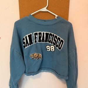 Blue San Francisco Cropped Sweatshirt